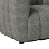 Hery Accent Armchair 36 Inch Gray Boucle Vertical Channel Tufted BM332540