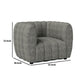 Hery Accent Armchair 36 Inch Gray Boucle Vertical Channel Tufted BM332540