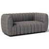 Hery Loveseat, 65 Inch, Gray Boucle, Vertical Channel Tufted Details