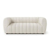 Hery Sofa and Loveseat Set White Boucle Vertical Channel Tufting BM332543