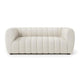 Hery Sofa and Loveseat Set White Boucle Vertical Channel Tufting BM332543