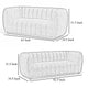 Hery Sofa and Loveseat Set White Boucle Vertical Channel Tufting BM332543