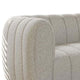 Hery Loveseat 65 Inch White Boucle Vertical Channel Tufted Details BM332544