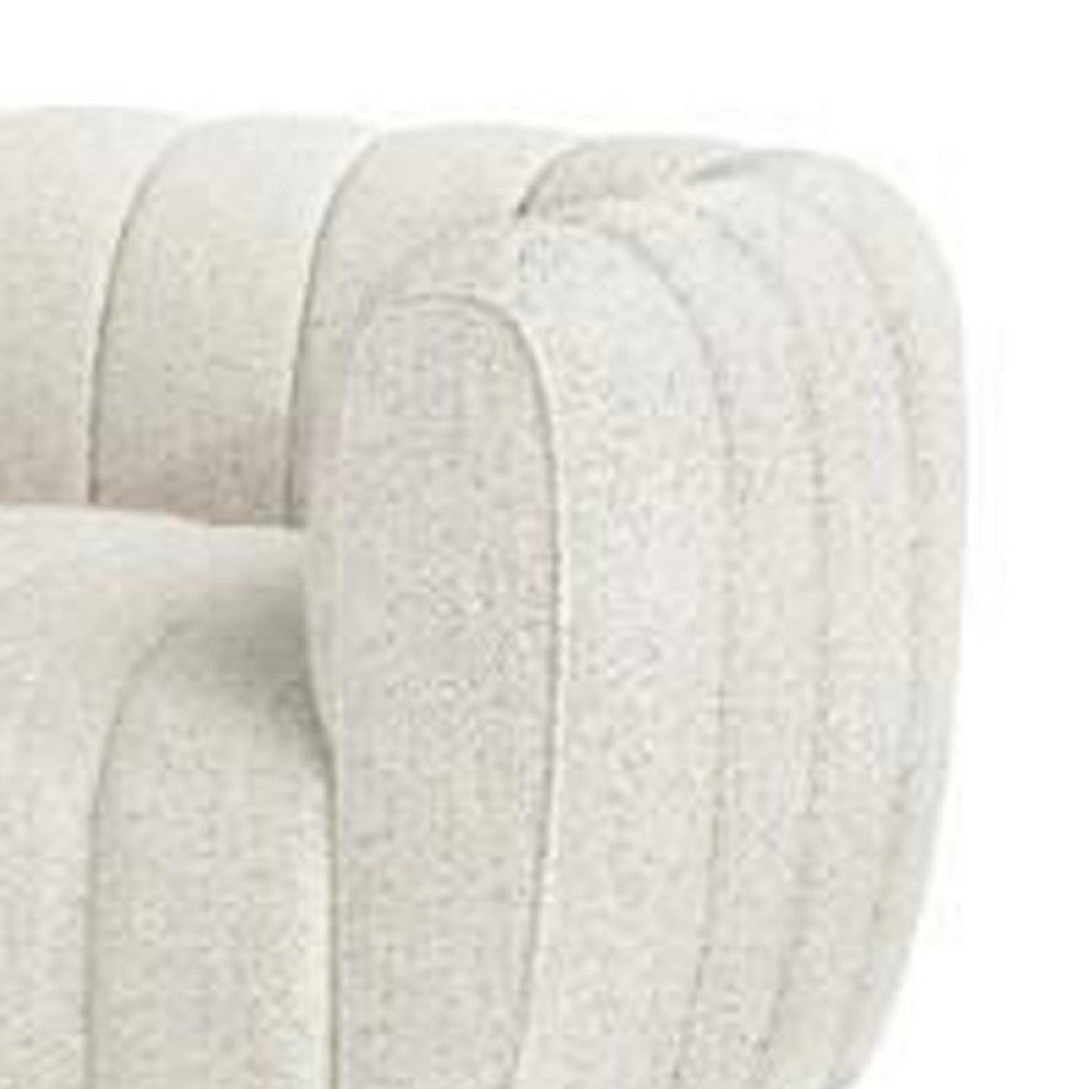 Hery Sofa 83 Inch White Boucle Vertical Channel Tufted Details BM332545