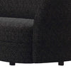 Srey 2pc Sofa and Loveseat Set Black Boucle Curved Kidney Shape BM332546