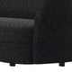 Srey 2pc Sofa and Loveseat Set Black Boucle Curved Kidney Shape BM332546