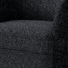Srey Accent Chair 37 Inch Plush Black Boucle Curved Kidney Shape BM332547