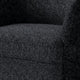 Srey Accent Chair 37 Inch Plush Black Boucle Curved Kidney Shape BM332547