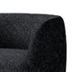 Srey Accent Chair 37 Inch Plush Black Boucle Curved Kidney Shape BM332547