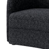 Srey Accent Chair 37 Inch Plush Black Boucle Curved Kidney Shape BM332547