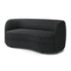 Srey Loveseat 64 Inch Plush Black Boucle Soft Curved Kidney Shape BM332548