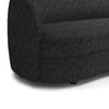 Srey Loveseat 64 Inch Plush Black Boucle Soft Curved Kidney Shape BM332548