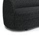 Srey Loveseat 64 Inch Plush Black Boucle Soft Curved Kidney Shape BM332548