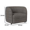 Srey Accent Chair 37 Inch Plush Gray Boucle Curved Kidney Shape BM332551