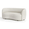 Srey Loveseat 64 Inch Modern White Boucle Curved Kidney Shape BM332555