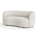 Srey Loveseat 64 Inch Modern White Boucle Curved Kidney Shape BM332555