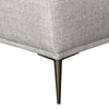 Kevin Sectional Sofa Left Chaise Gray Chenille 98 Inch Metal Legs BM332557