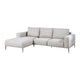 Kevin Sectional Sofa, Left Chaise, Gray Chenille, 98 Inch, Metal Legs