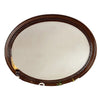 Lego Wall Mounting Mirror 49 Inch Cherry Brown Solid Wood Oval Frame BM332562