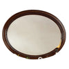 Lego Wall Mounting Mirror, 49 Inch Cherry Brown Solid Wood Oval Frame