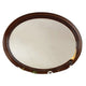 Lego Wall Mounting Mirror, 49 Inch Cherry Brown Solid Wood Oval Frame