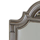 Recus Dresser Mirror 49 Inch Floral Arched Shape Gray Solid Wood
