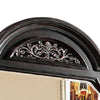 Recus Dresser Mirror 49 Inch Carved Floral Walnut Brown Solid Wood