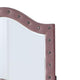 Zoha Dresser Mirror Crystal Tuft Pink Flannelette Upholstery 41 Inch BM332567