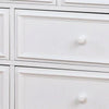 Kny Wide Dresser 7 Drawers Turned Feet Traditional White Solid Wood BM332569