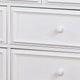 Kny Wide Dresser 7 Drawers Turned Feet Traditional White Solid Wood BM332569