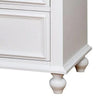 Kny Wide Dresser 7 Drawers Turned Feet Traditional White Solid Wood BM332569