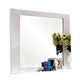 Gely Dresser Mirror, 46 Inch Glossy White Lacquer, Solid Wood Frame