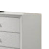 Tory Wide Dresser 6 Drawers w Bronze Knobs Textured White Wood BM332576