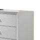 Tory Wide Dresser 6 Drawers w Bronze Knobs Textured White Wood BM332576