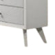 Tory Wide Dresser 6 Drawers w Bronze Knobs Textured White Wood BM332576