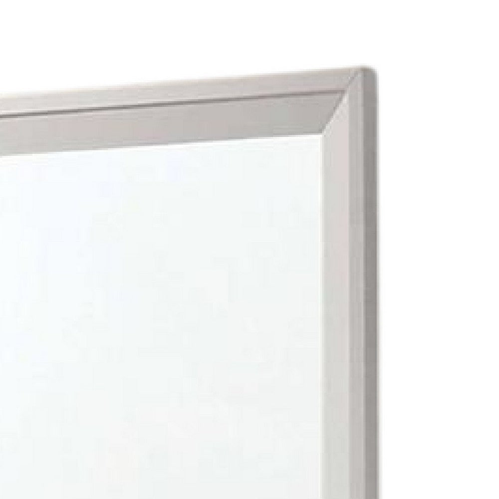 Tory Dresser Mirror 36 Inch Rectangular Classic White Solid Wood BM332577