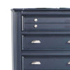 Zeny Tall Dresser Chest 5 Drawers Nickel Handles Slate Blue Wood BM332578