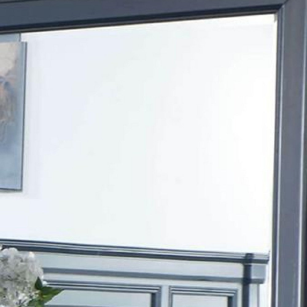 Zeny Dresser Mirror 40 Inch Rectangular Slate Blue Solid Wood Frame BM332580