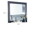 Zeny Dresser Mirror 40 Inch Rectangular Slate Blue Solid Wood Frame BM332580