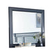 Zeny Dresser Mirror, 40 Inch Rectangular, Slate Blue Solid Wood Frame