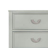 Roly Tall Dresser Chest 5 Drawers Chrome Hanging Handles Gray Wood BM332581