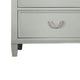 Roly Tall Dresser Chest 5 Drawers Chrome Hanging Handles Gray Wood BM332581