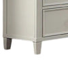 Roly Wide Dresser with 6 Drawers Chrome Hanging Handles Gray Wood BM332582