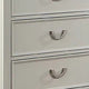 Roly Wide Dresser with 6 Drawers Chrome Hanging Handles Gray Wood BM332582
