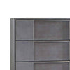 Levice Tall Dresser Chest 5 Drawers Nickel Finger Handles Gray Wood BM332587