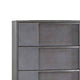 Levice Tall Dresser Chest 5 Drawers Nickel Finger Handles Gray Wood BM332587