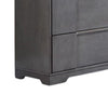 Levice Wide Dresser 6 Drawers Nickel Finger Handles Gray Wood BM332588