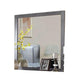 Levice Dresser Mirror 38 Inch Rectangular Gray Solid Wood Frame BM332589