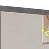 Levice Dresser Mirror 38 Inch Rectangular Gray Solid Wood Frame BM332589