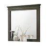 Revy Dresser Mirror 43 Inch Gray Rubberwood Frame Crown Molding BM332590